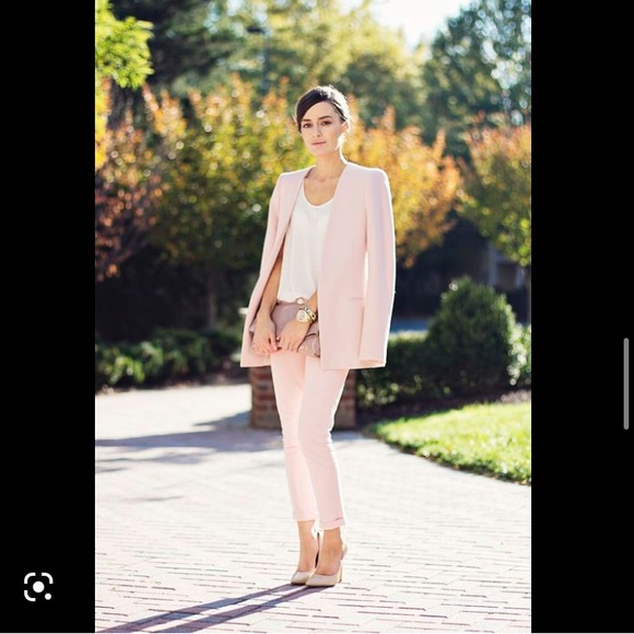 Zara Jackets & Blazers - Zara Basics Blush Pink Neutral Pastel Blazer Cream Lining Size M